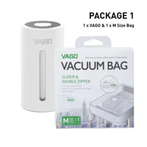 Kit Aspiradora de viaje VAGO + Bolsa Mediana
